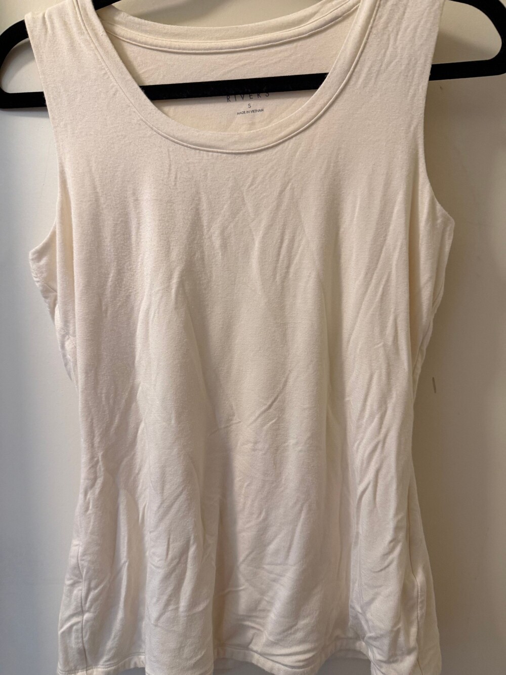 Joan Rivers Small White Sleeveless Tank Top